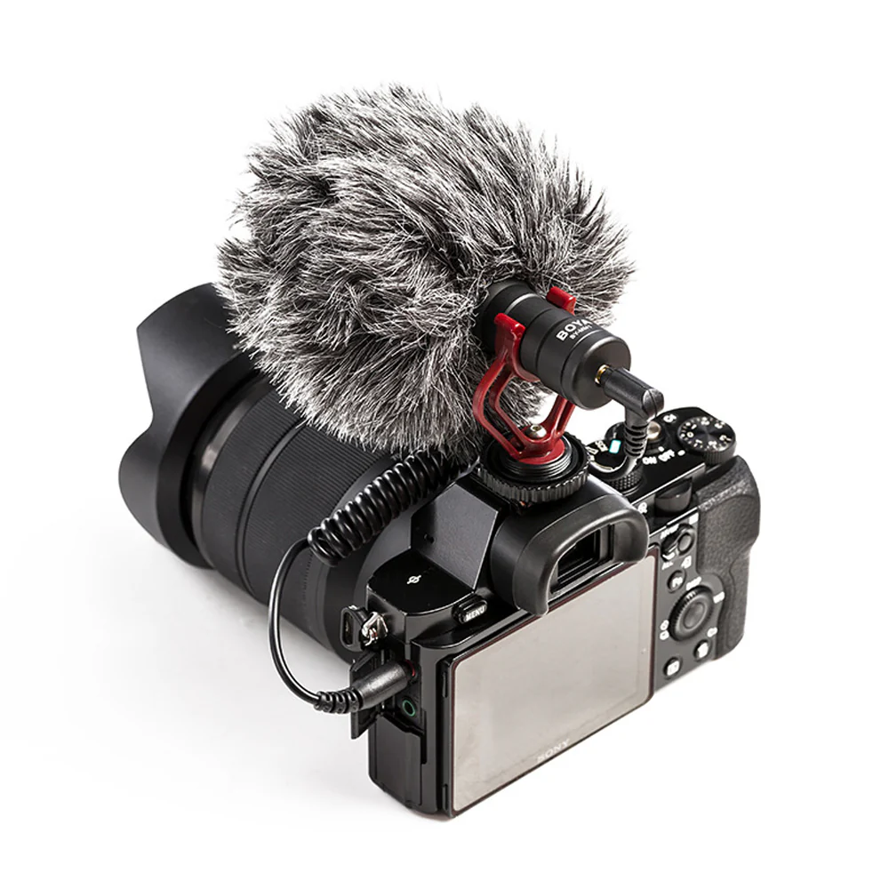 MIC-BYMM1 | Video Camera Microphone With Shock Mount Deadcat Windscreen - Image 3