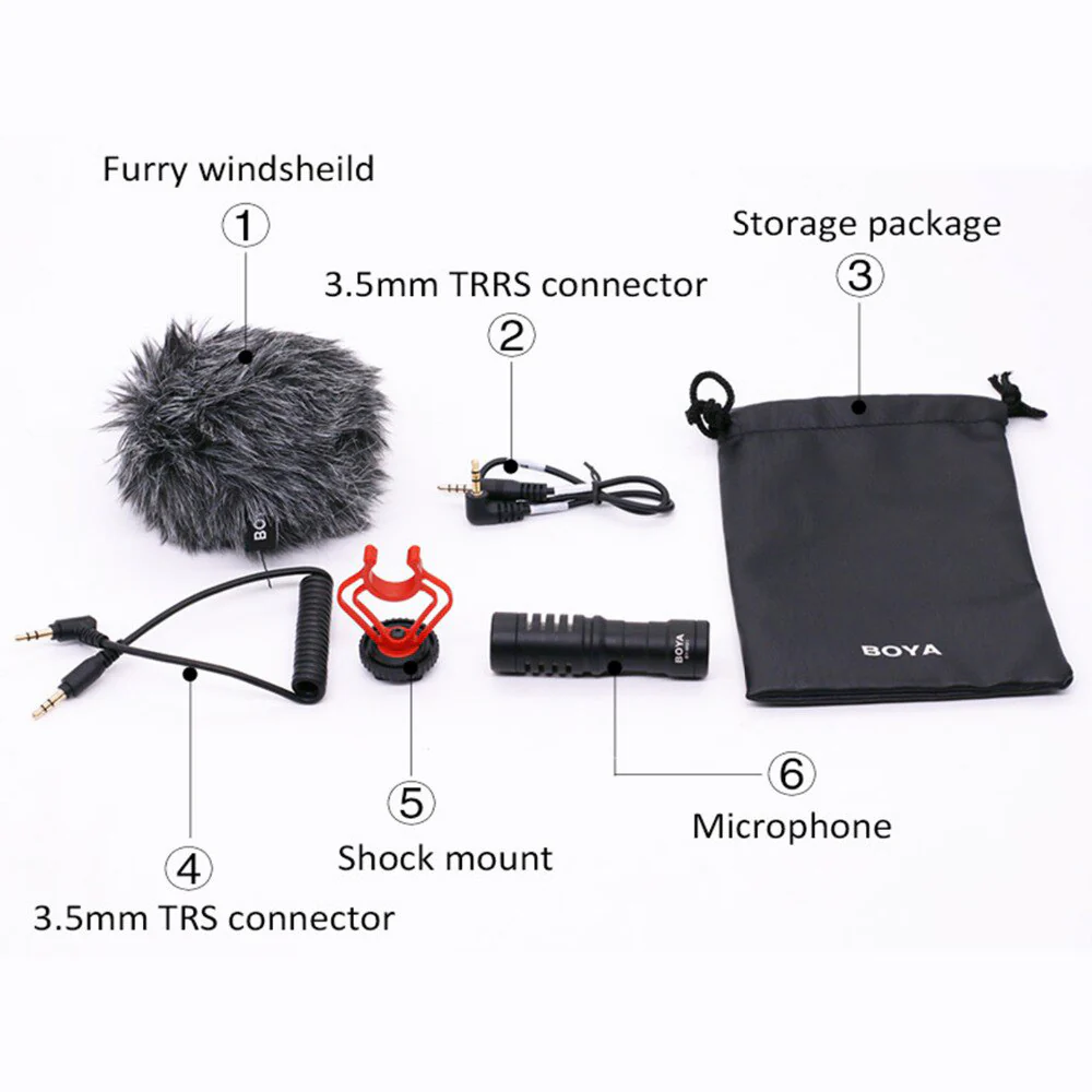 MIC-BYMM1 | Video Camera Microphone With Shock Mount Deadcat Windscreen - Image 4