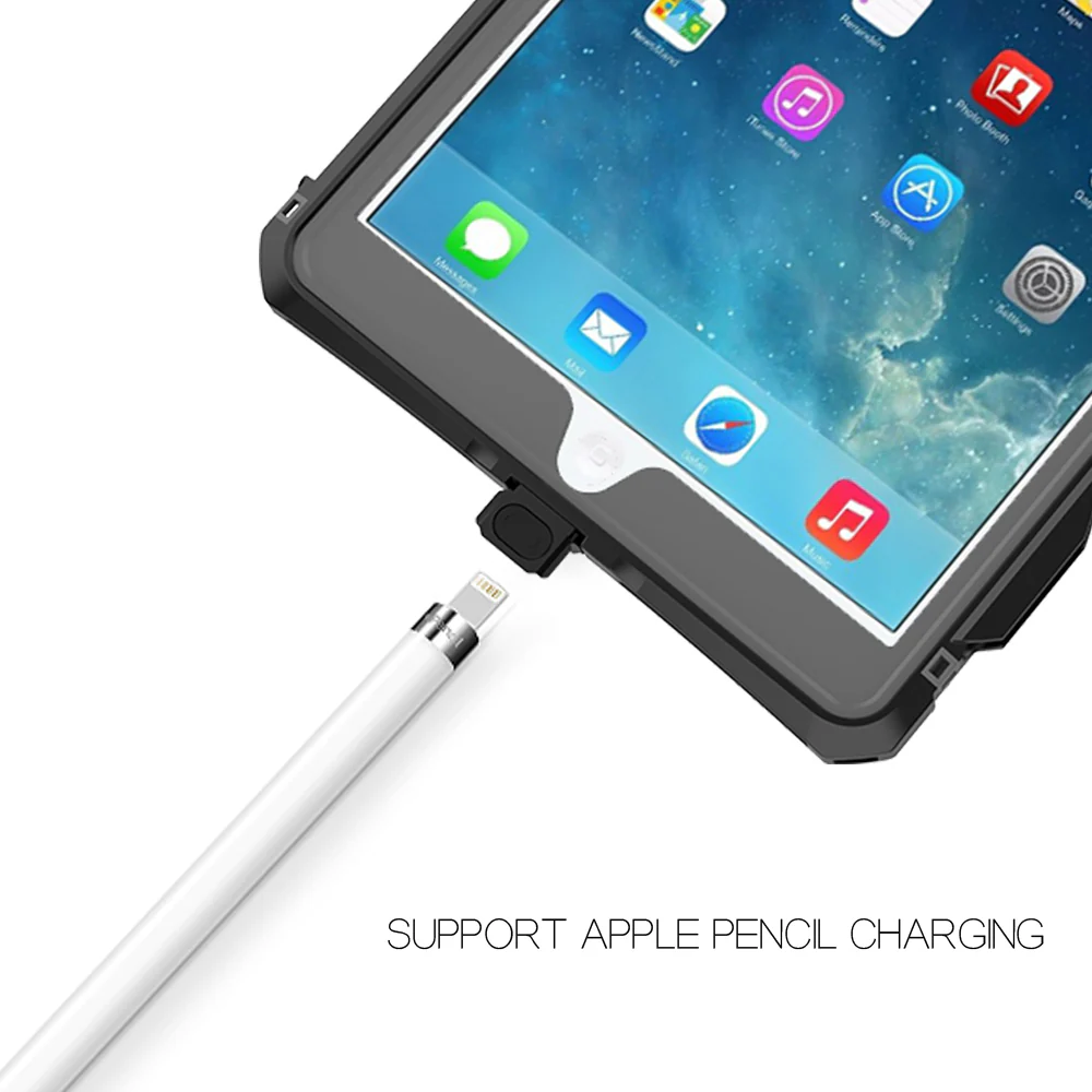 MKN-A10S | iPad 10.2 (7th & 8th & 9th Gen.) 2019 / 2020 / 2021 | IP68 Waterproof Case W/ Keyboard Connector, Pencil Holder - Image 5