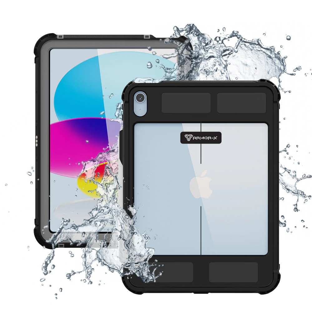 MKN-iPad-N5 | iPad 10.9 (10th Gen.) | IP68 Waterproof Case W/ Keyboard Connector, Pencil Holder