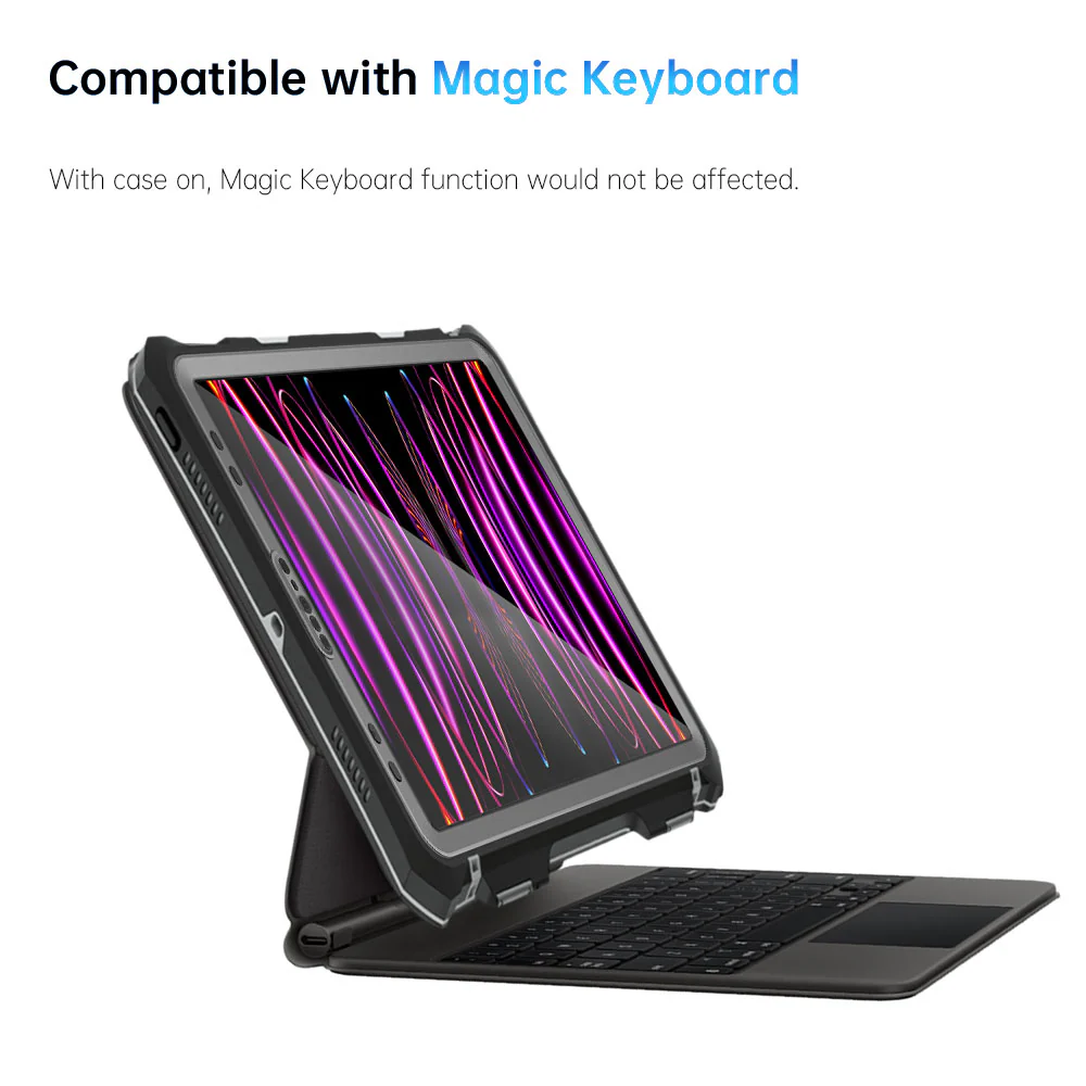 MKN-A15S | iPad Pro 11 ( 2nd / 3rd / 4th Gen. ) 2020 / 2021 / 2022 | IP68 Waterproof Case W/ Pencil Holder Supports Apple Pencil 2 Wireless Charging - Image 3