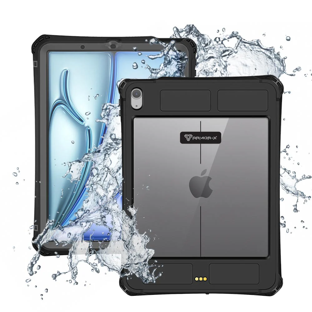MKN-iPad-A5 | iPad Air 4 2020 / Air 5 2022 | IP68 Waterproof Case W/ Pencil Holder Compatible with Magic Keyboard