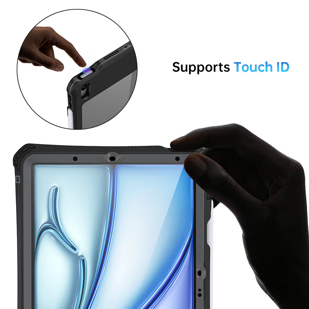 MKN-iPad-A5 | iPad Air 4 2020 / Air 5 2022 | IP68 Waterproof Case W/ Pencil Holder Compatible with Magic Keyboard - Image 5