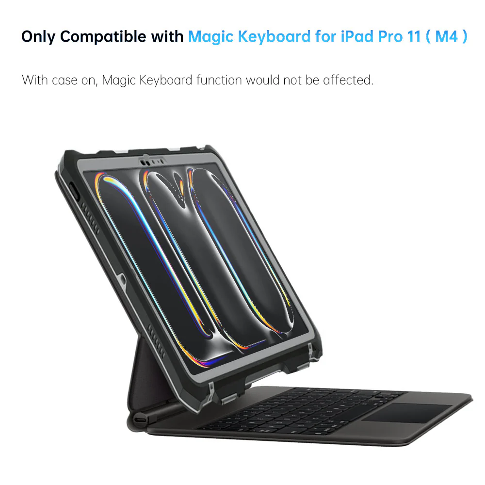 MKN-iPad-PR11 | iPad Pro 11 ( M4 ) | IP68 Waterproof Case W/ Pencil Holder Supports Apple Pencil Pro Wireless Charging - Image 3
