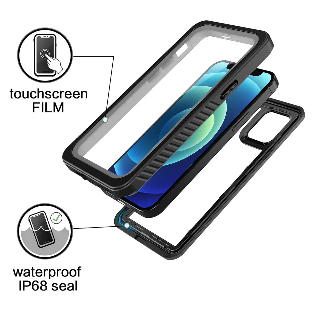 MN-IPH-12M | iPhone 12 mini | Waterproof Case IP68 Shock & Water Proof Cover - Image 5