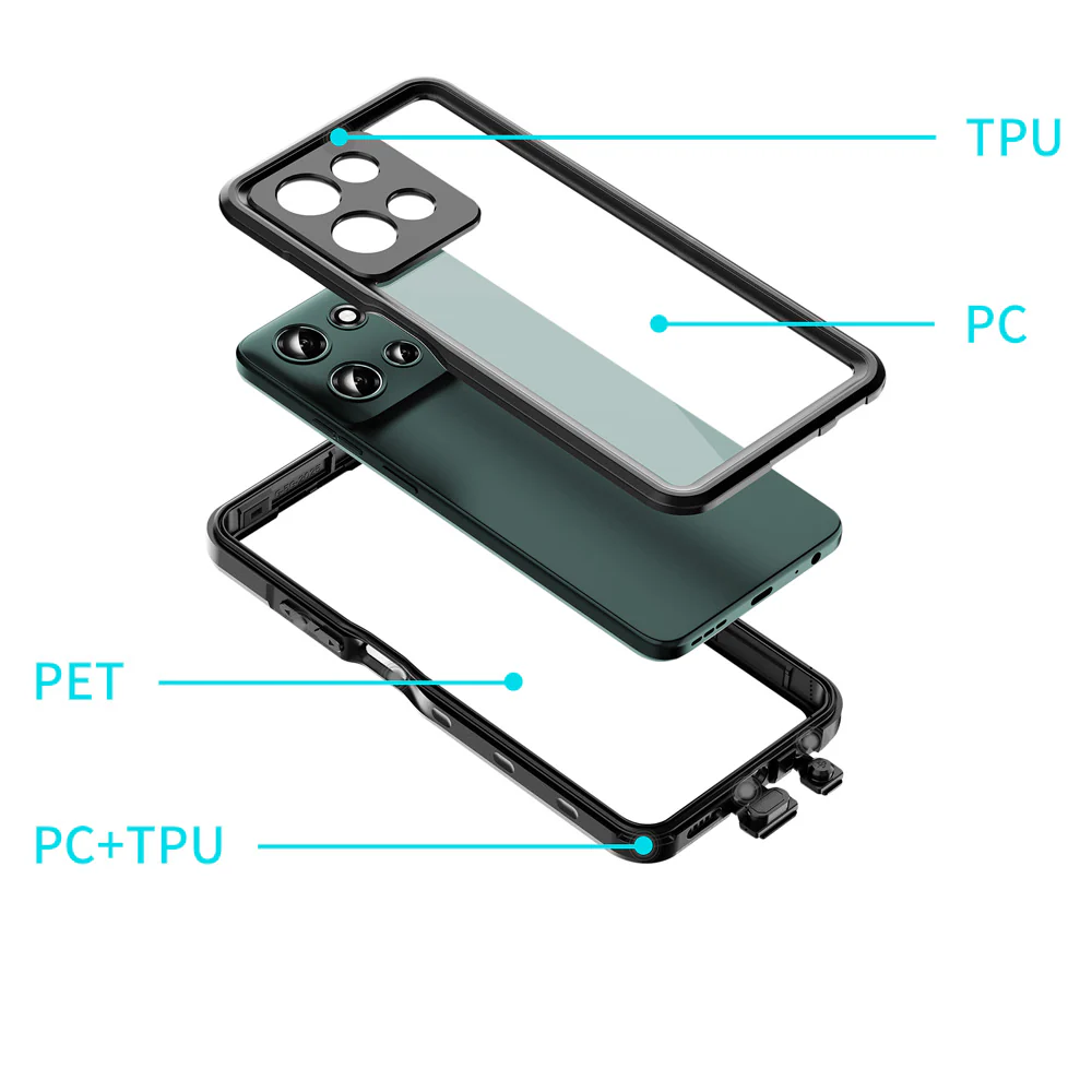 MN-MT25-G5G25 | Motorola Moto G (2025) / Moto G 5G (2025) Waterproof Case | IP68 Shock & Water Proof Cover - Image 2
