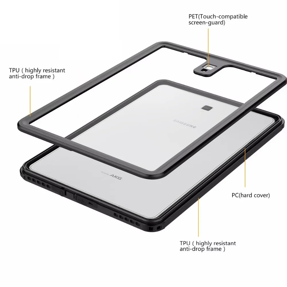 MN-S4 | Samsung Galaxy Tab S4 10.5 T830 T835 | IP68 Waterproof, Shock & Dust Proof Case - Image 2