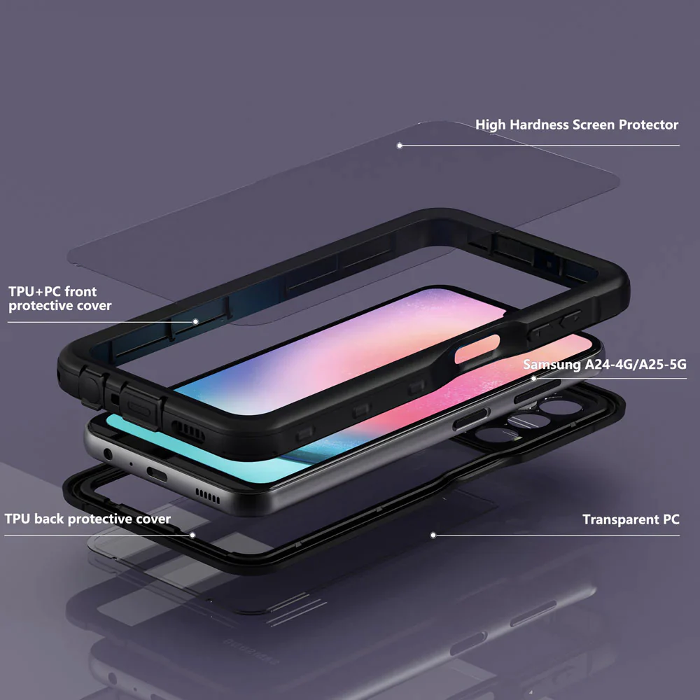 MN-SS23-A244G | Samsung Galaxy A24 4G SM-A245 Waterproof Case | IP68 Shock & Water Proof Cover - Image 4