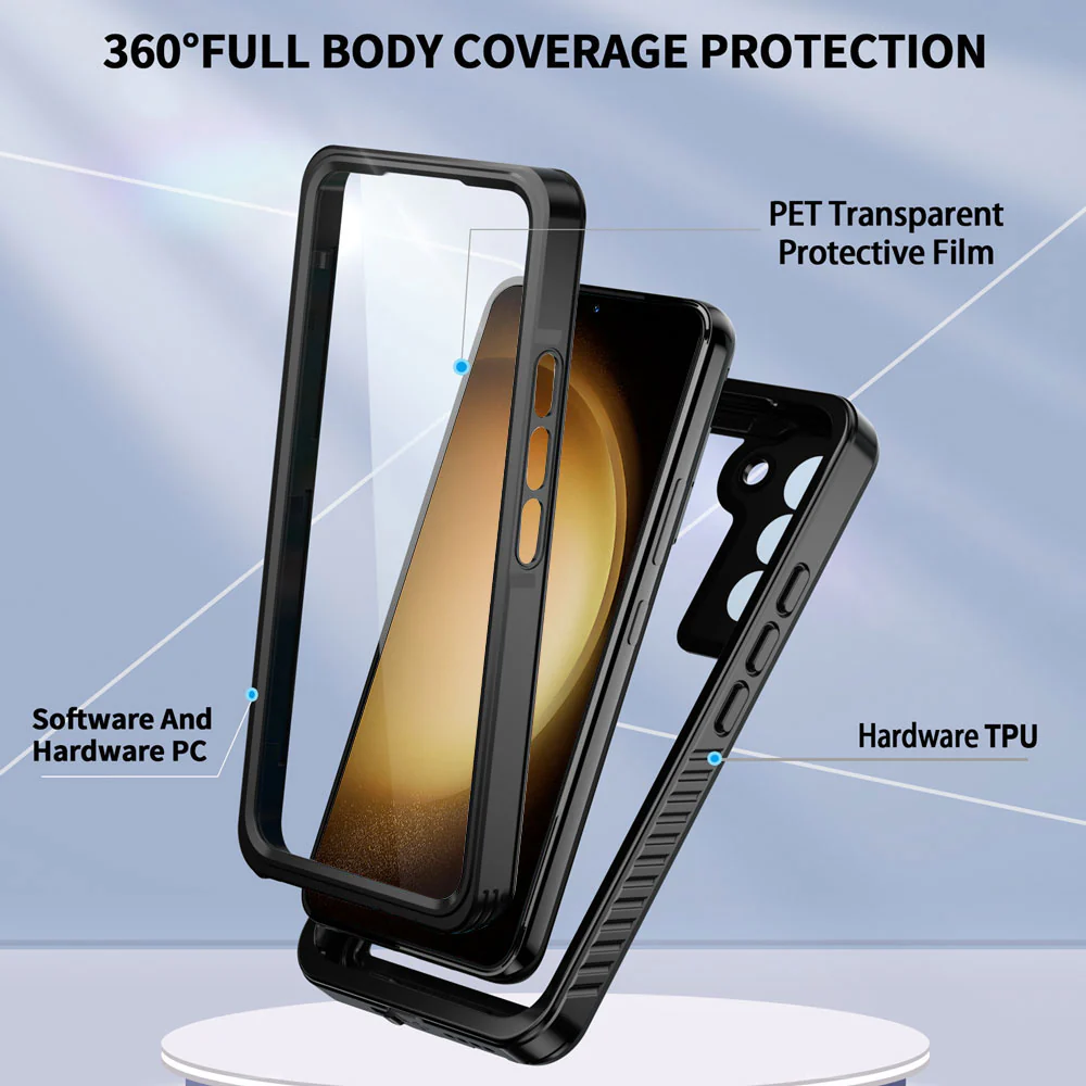 MN-SS23-S23P | Samsung Galaxy S23 Plus SM-S916 Waterproof Case | IP68 Shock & Water Proof Cover - Image 4