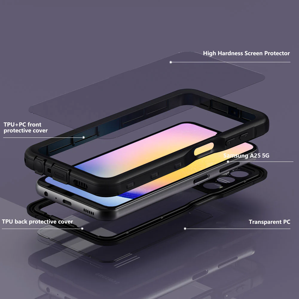 MN-SS24-A255G | Samsung Galaxy A25 5G SM-A256 Waterproof Case | IP68 Shock & Water Proof Cover - Image 4