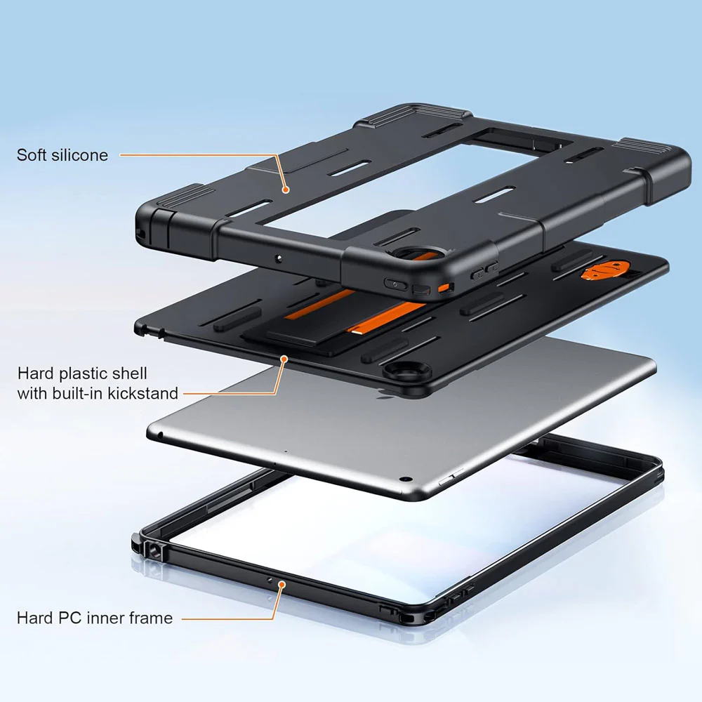 MOC-iPad-N3 | iPad 10.2 (7th & 8th & 9th Gen.) 2019 / 2020 / 2021 | IP68 Waterproof, Shock & Dust Proof Case With Hand Strap & Kickstand - Image 8