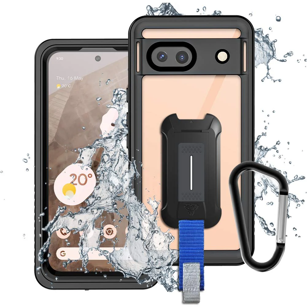 MX-GG24-PXL8A | Google Pixel 8a Waterproof Case | IP68 shock & water proof Cover w/ X-Mount & Carabiner