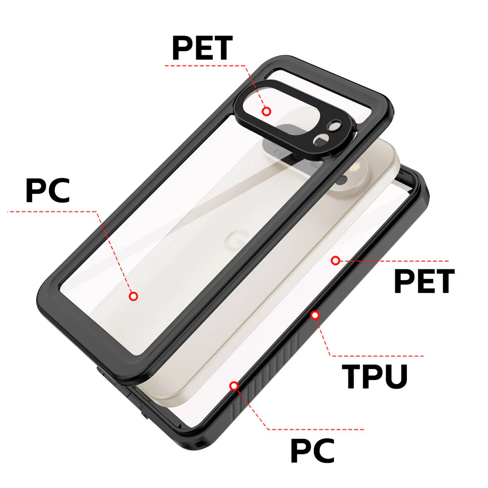 MX-GG24-PXL9P | Google Pixel 9 Pro Waterproof Case | IP68 shock & water proof Cover w/ X-Mount & Carabiner - Image 8