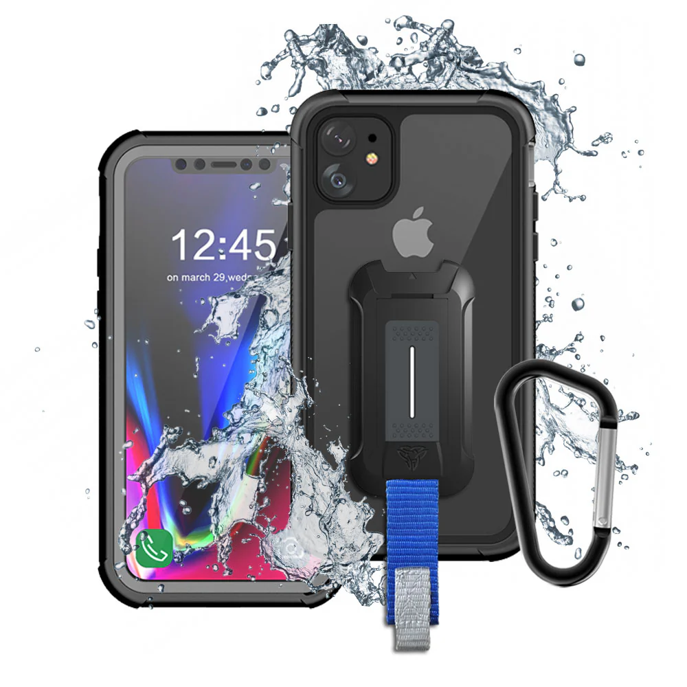 MX-IPH-11 | iPhone 11 Case 6.1 | Waterproof IP68 shock & water proof Cover w/ X-Mount & Carabiner