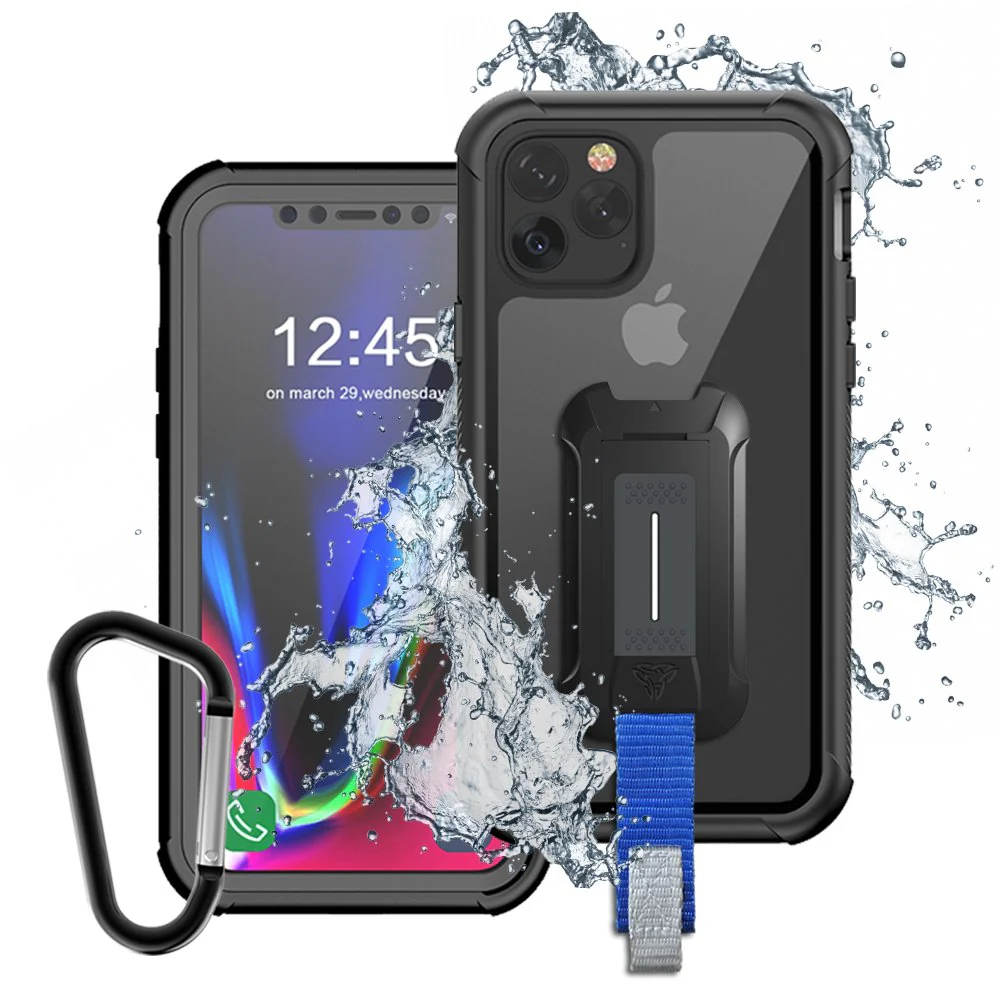 MX-IPH-11PMX | iPhone 11 Pro Max Case 6.5 | Waterproof Case IP68 shock & water proof Cover w/ X-Mount & Carabiner