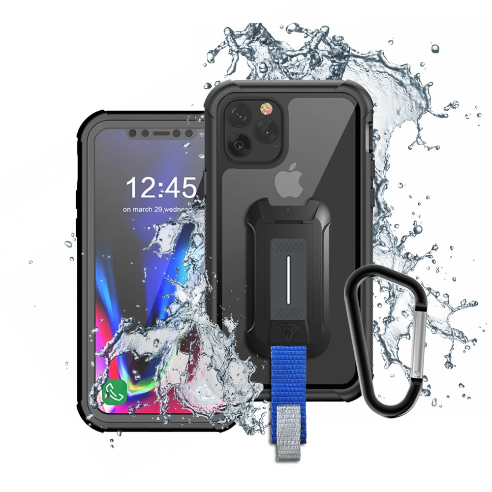 MX-IPH-11PRO | iPhone 11 Pro Case 5.8 | Waterproof Case IP68 shock & water proof Cover w/ X-Mount & Carabiner