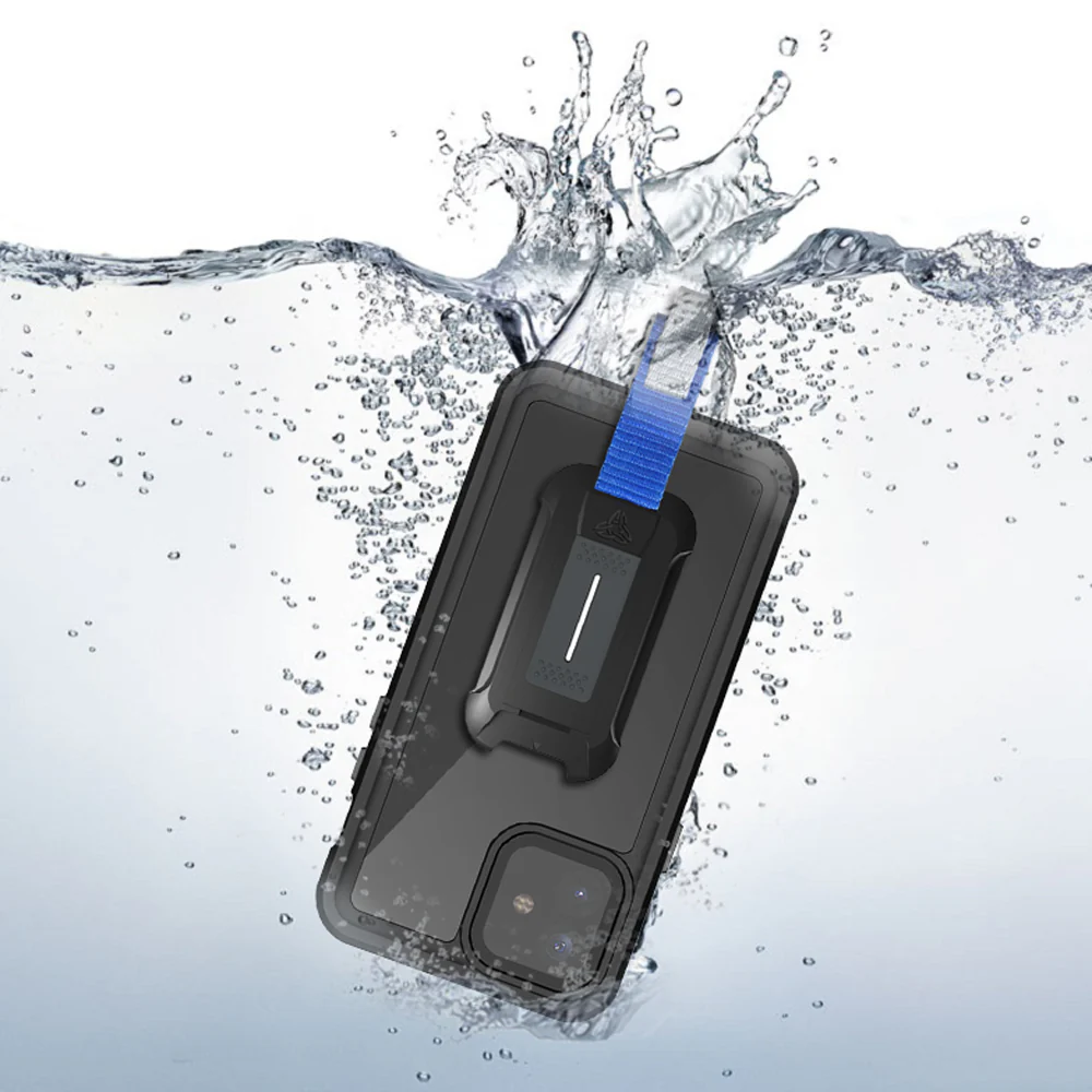 MX-IPH-12 | iPhone 12 | Waterproof Case IP68 shock & water proof Cover w/ X-Mount & Carabiner - Image 9