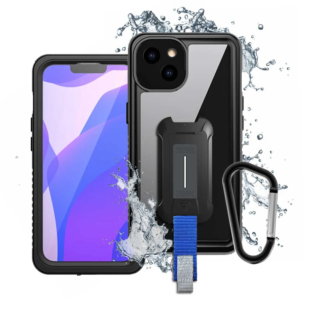 MX-IPH-13 | iPhone 13 | Waterproof Case IP68 shock & water proof Cover w/ X-Mount & Carabiner