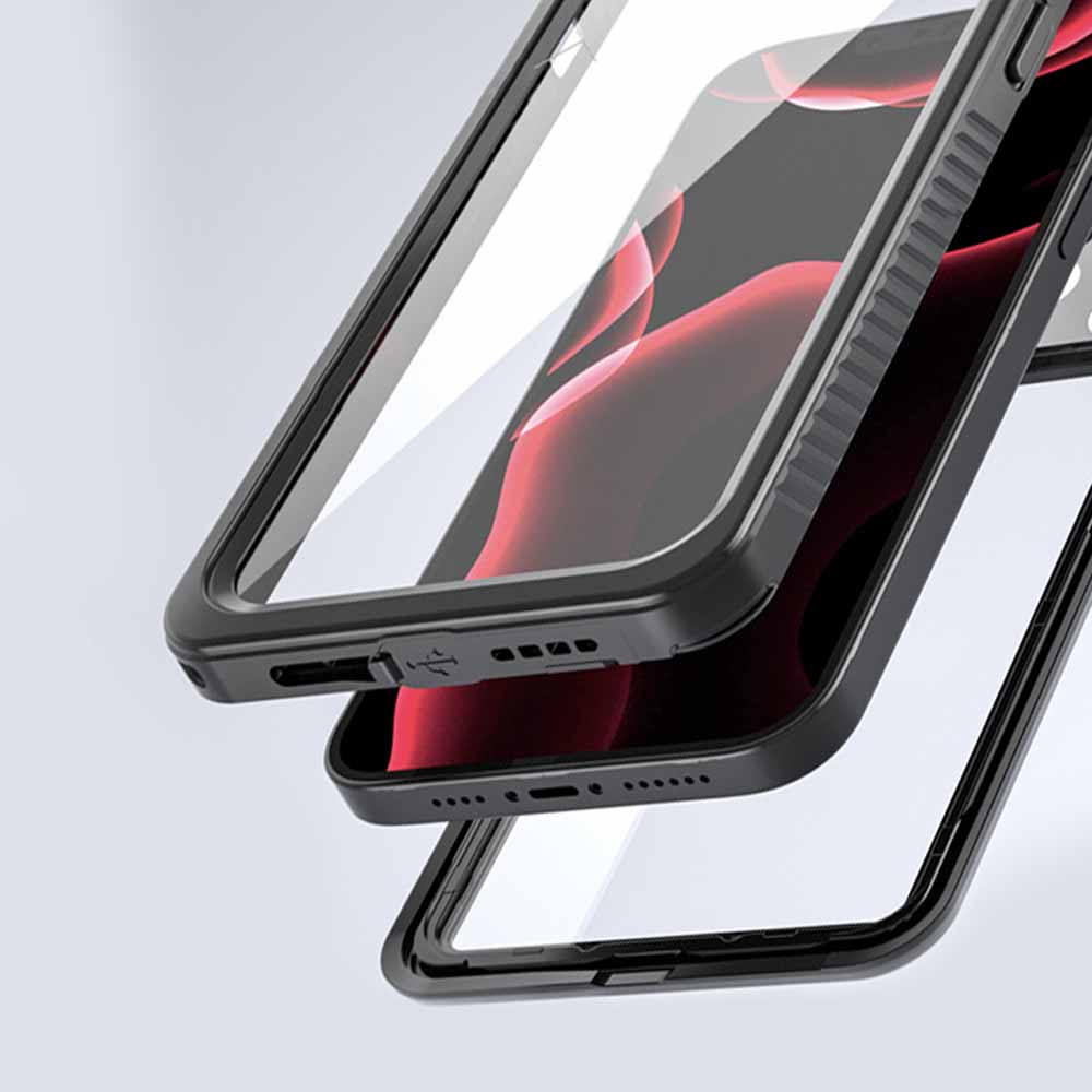 MX-IPH-13PMX | iPhone 13 Pro Max | Waterproof Case IP68 shock & water proof Cover w/ X-Mount & Carabiner - Image 9