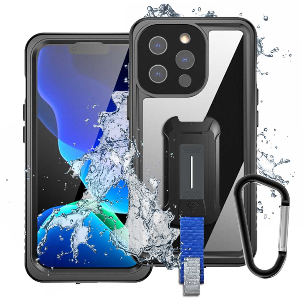 MX-IPH-13PRO | iPhone 13 Pro | Waterproof Case IP68 shock & water proof Cover w/ X-Mount & Carabiner