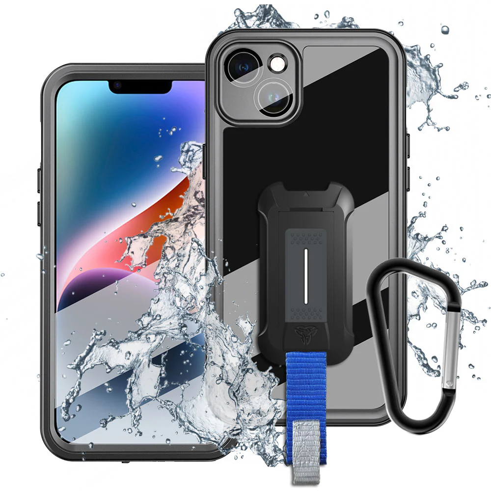 MX-IPH-14PL | iPhone 14 Plus | Waterproof Case IP68 shock & water proof Cover w/ X-Mount & Carabiner