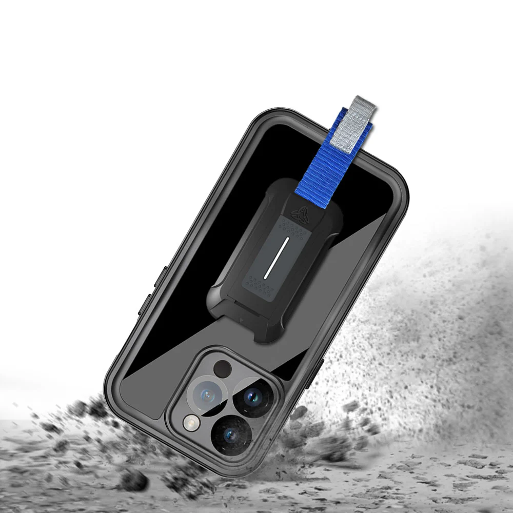 MX-IPH-14PMX | iPhone 14 Pro Max | Waterproof Case IP68 shock & water proof Cover w/ X-Mount & Carabiner - Image 3