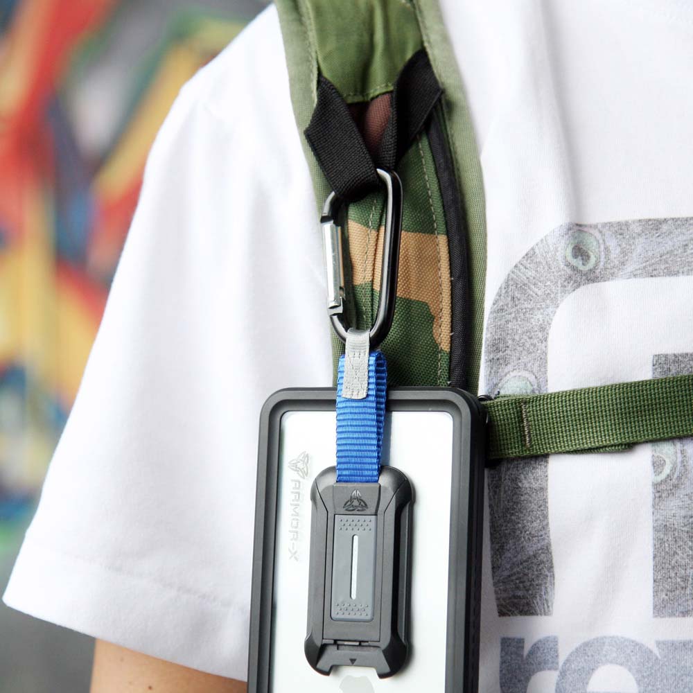 MX-IPH-14PMX | iPhone 14 Pro Max | Waterproof Case IP68 shock & water proof Cover w/ X-Mount & Carabiner - Image 7