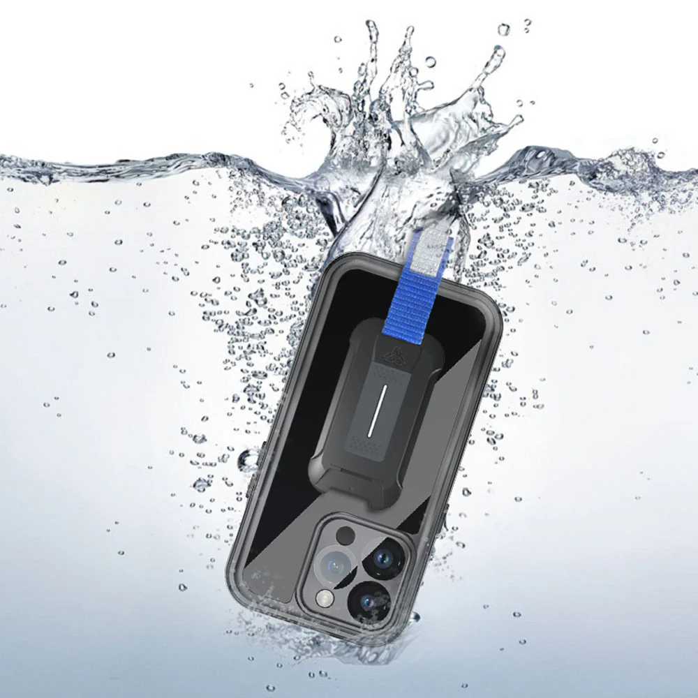 MX-IPH-14PRO | iPhone 14 Pro | Waterproof Case IP68 shock & water proof Cover w/ X-Mount & Carabiner - Image 2