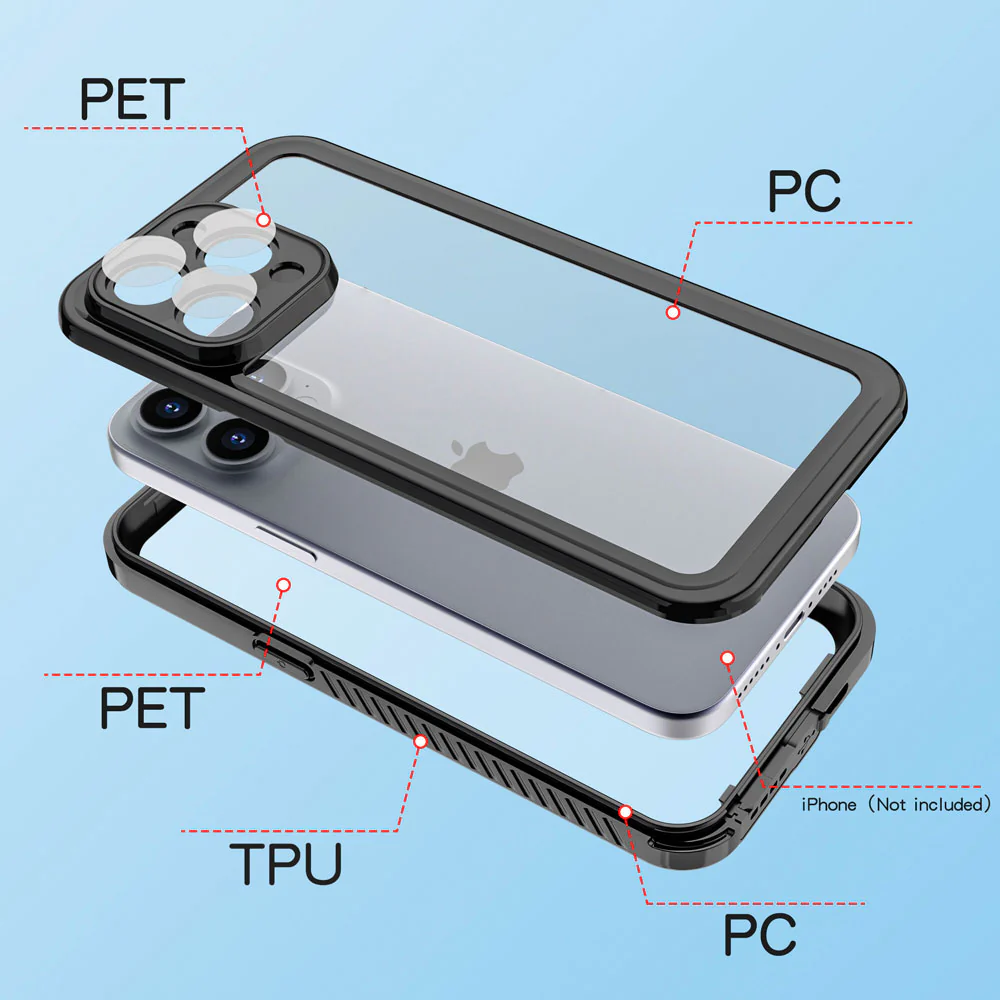 MX-IPH-15PMX | iPhone 15 Pro Max | Waterproof Case IP68 shock & water proof Cover w/ X-Mount & Carabiner - Image 10