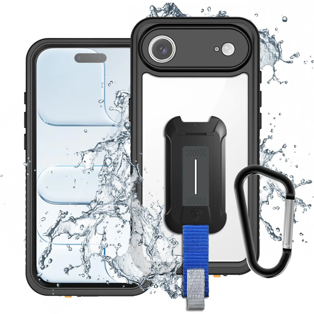 MX-IPH-17AIR | iPhone Air / 17 Air | Waterproof Case IP68 shock & water proof Cover w/ X-Mount & Carabiner