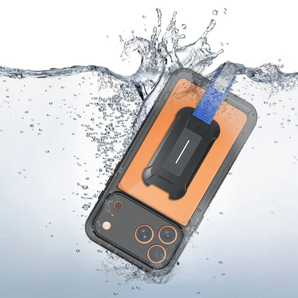 MX-IPH-17PMX | iPhone 17 Pro Max | Waterproof Case IP68 shock & water proof Cover w/ X-Mount & Carabiner - Image 2
