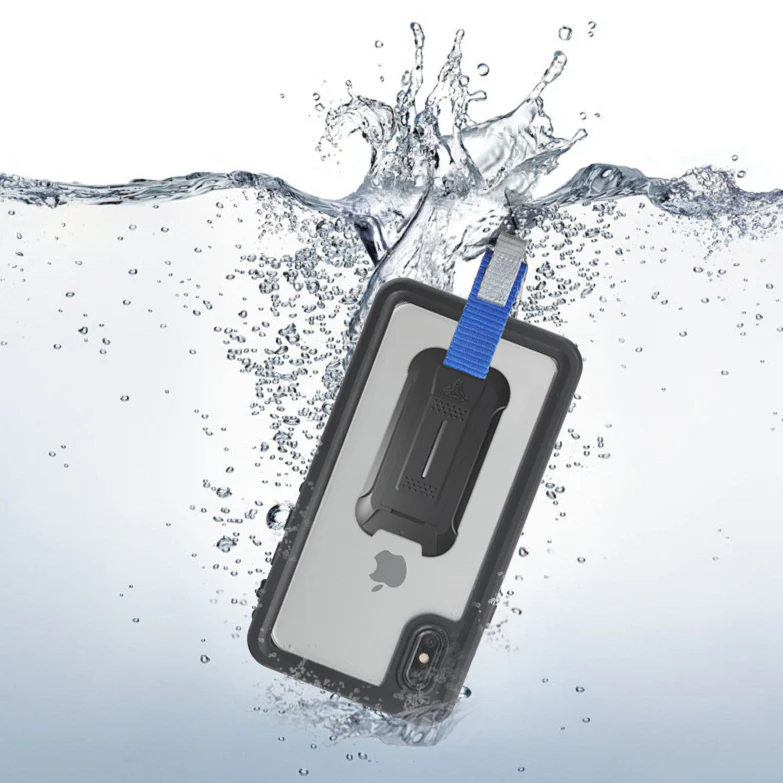 MX-IPHX-BK | iPhone X iPhone XS Waterproof Case | IP68 shock & water proof Cover w/ X-Mount & Carabiner - Image 9