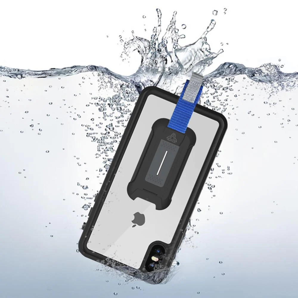 MX-IPHXM-BK | iPhone XS MAX Waterproof Case | IP68 shock & water proof Cover w/ X-Mount & Carabiner - Image 8