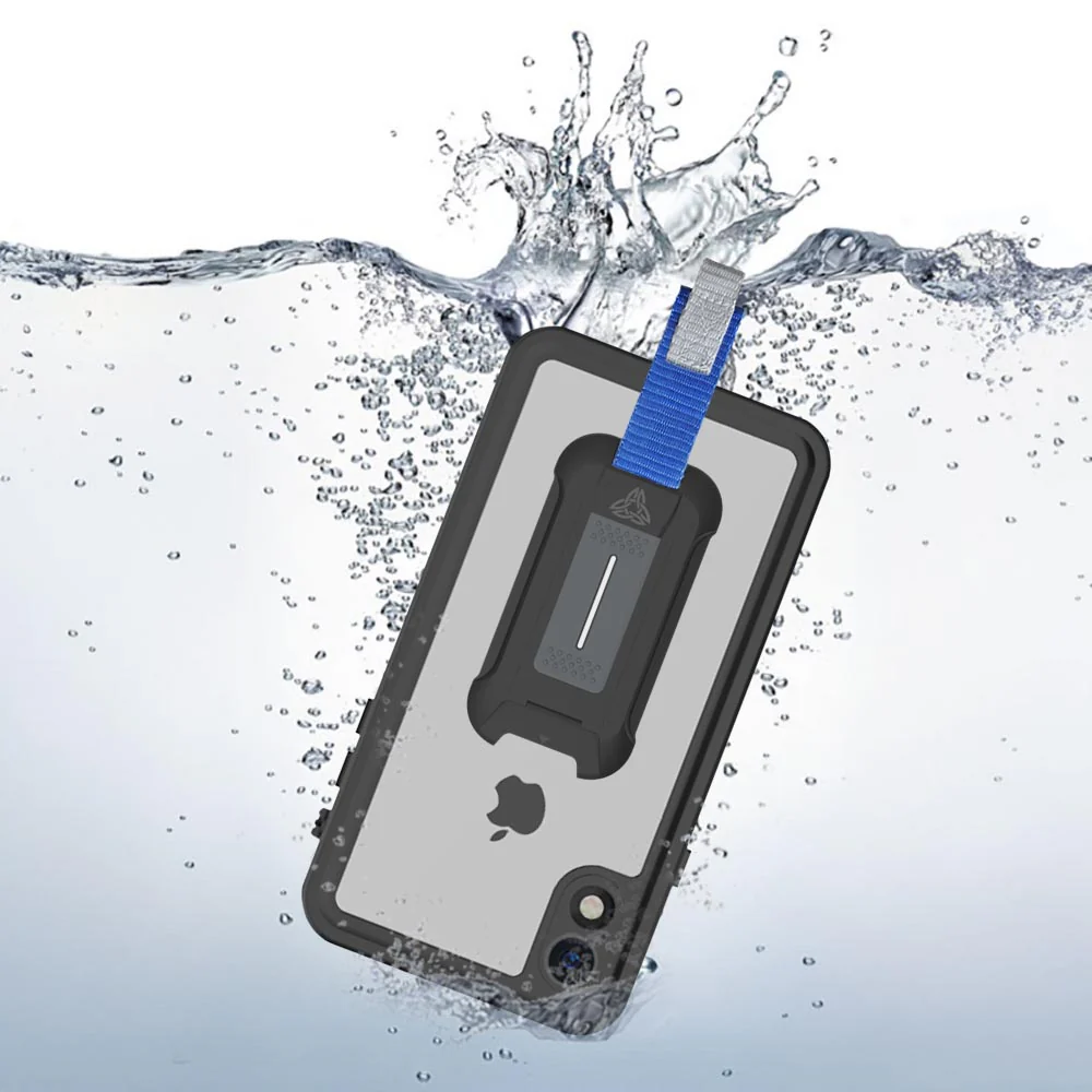 MX-IPHXR-BK | iPhone XR Waterproof Case | IP68 shock & water proof Cover w/ X-Mount & Carabiner - Image 9