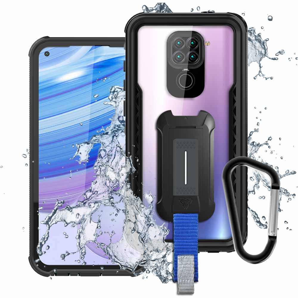 MX-Mi20-RMN9 | Xiaomi Redmi Note 9 Waterproof Case | IP68 shock & water proof Cover w/ X-Mount & Carabiner