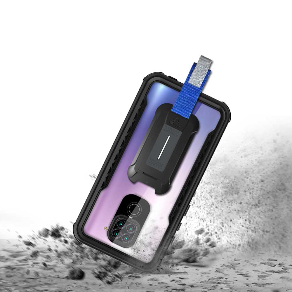 MX-Mi20-RMN9 | Xiaomi Redmi Note 9 Waterproof Case | IP68 shock & water proof Cover w/ X-Mount & Carabiner - Image 2