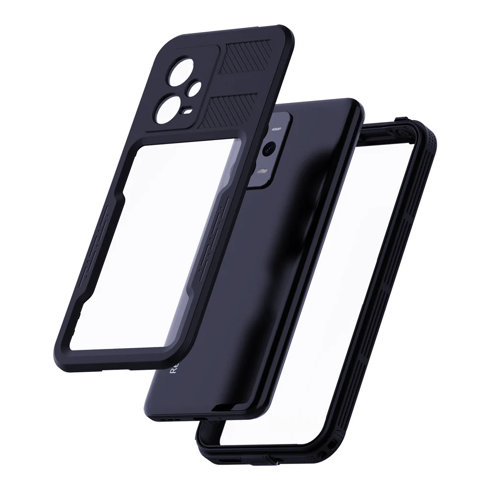 MX-Mi22-RMN125G | Xiaomi Redmi Note 12 5G Waterproof Case | IP68 shock & water proof Cover w/ X-Mount & Carabiner - Image 9