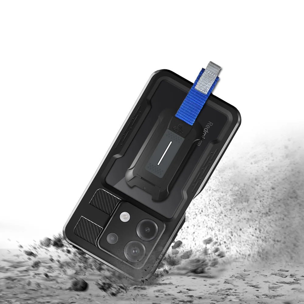 MX-Mi23-RMN13P5G | Xiaomi Redmi Note 13 Pro 5G Waterproof Case | IP68 shock & water proof Cover w/ X-Mount & Carabiner - Image 9