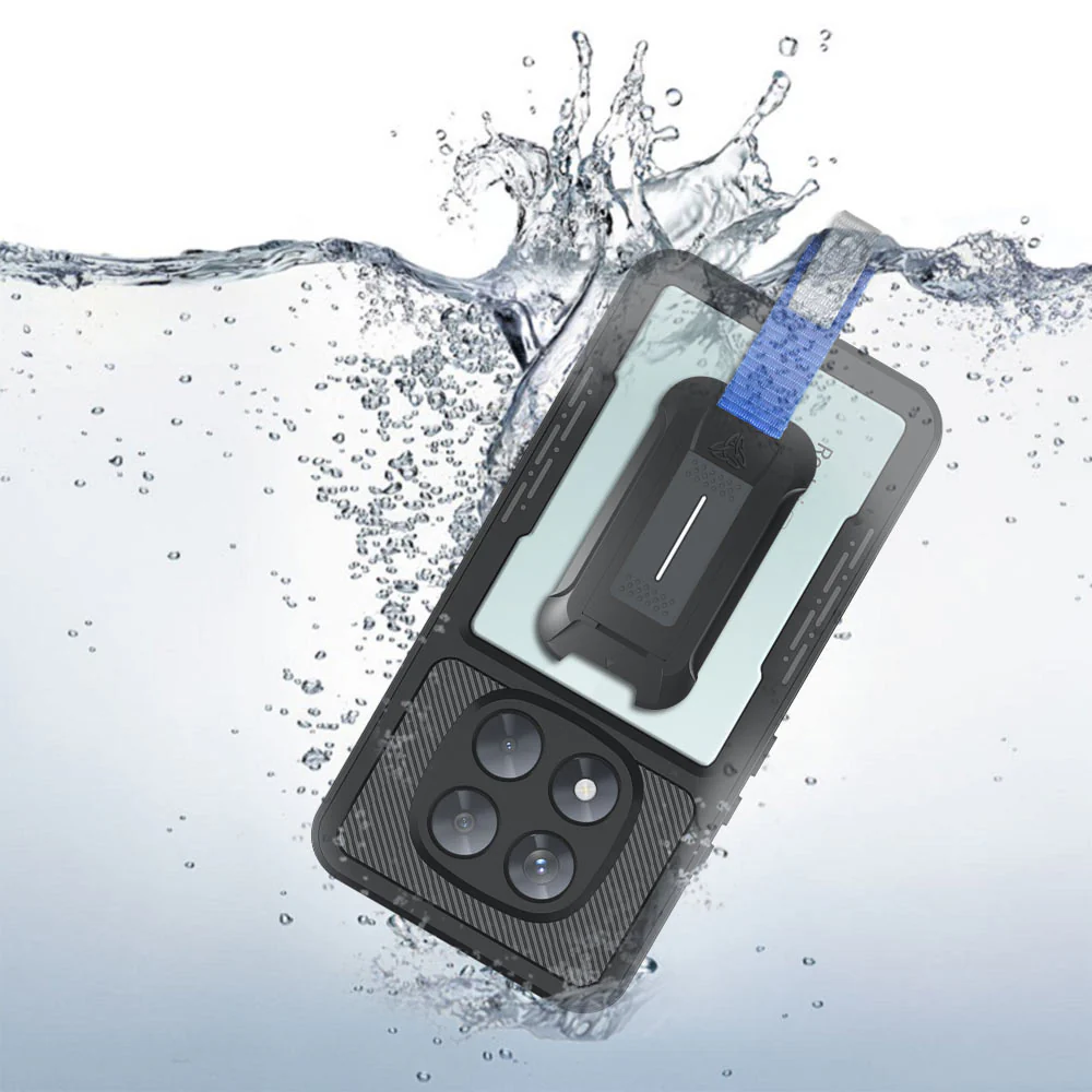 MX-Mi24-RMN14P5G | Xiaomi Redmi Note 14 Pro 5G Waterproof Case | IP68 shock & water proof Cover w/ X-Mount & Carabiner - Image 2