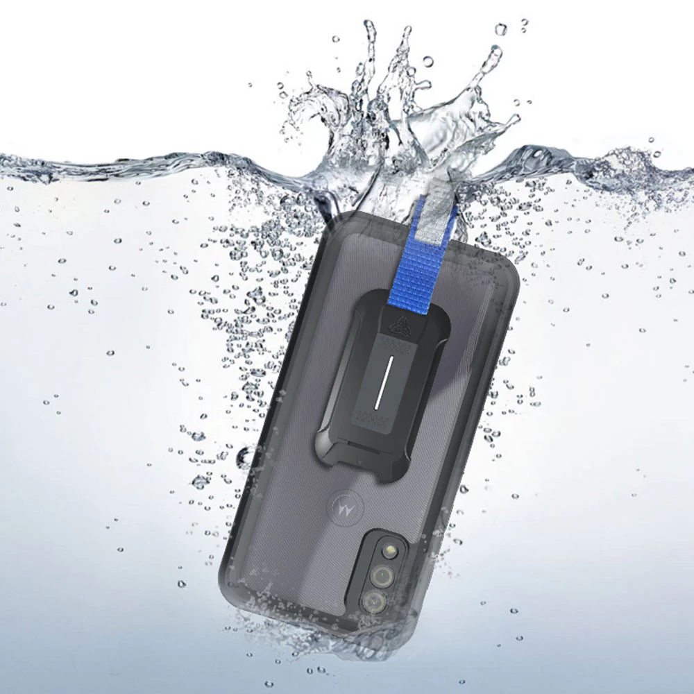 MX-MT21-GPR | Motorola Moto G Pure Waterproof Case | IP68 shock & water proof Cover w/ X-Mount & Carabiner - Image 2