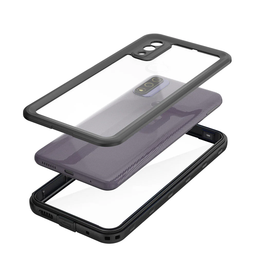 MX-MT21-GPR | Motorola Moto G Pure Waterproof Case | IP68 shock & water proof Cover w/ X-Mount & Carabiner - Image 9