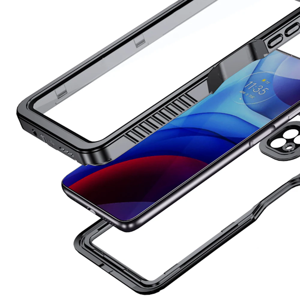 MX-MT21-GPW | Motorola Moto G Power (2021) Waterproof Case | IP68 shock & water proof Cover w/ X-Mount & Carabiner - Image 3