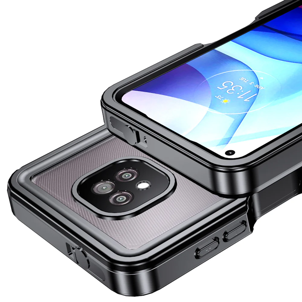 MX-MT21-GPW | Motorola Moto G Power (2021) Waterproof Case | IP68 shock & water proof Cover w/ X-Mount & Carabiner - Image 4