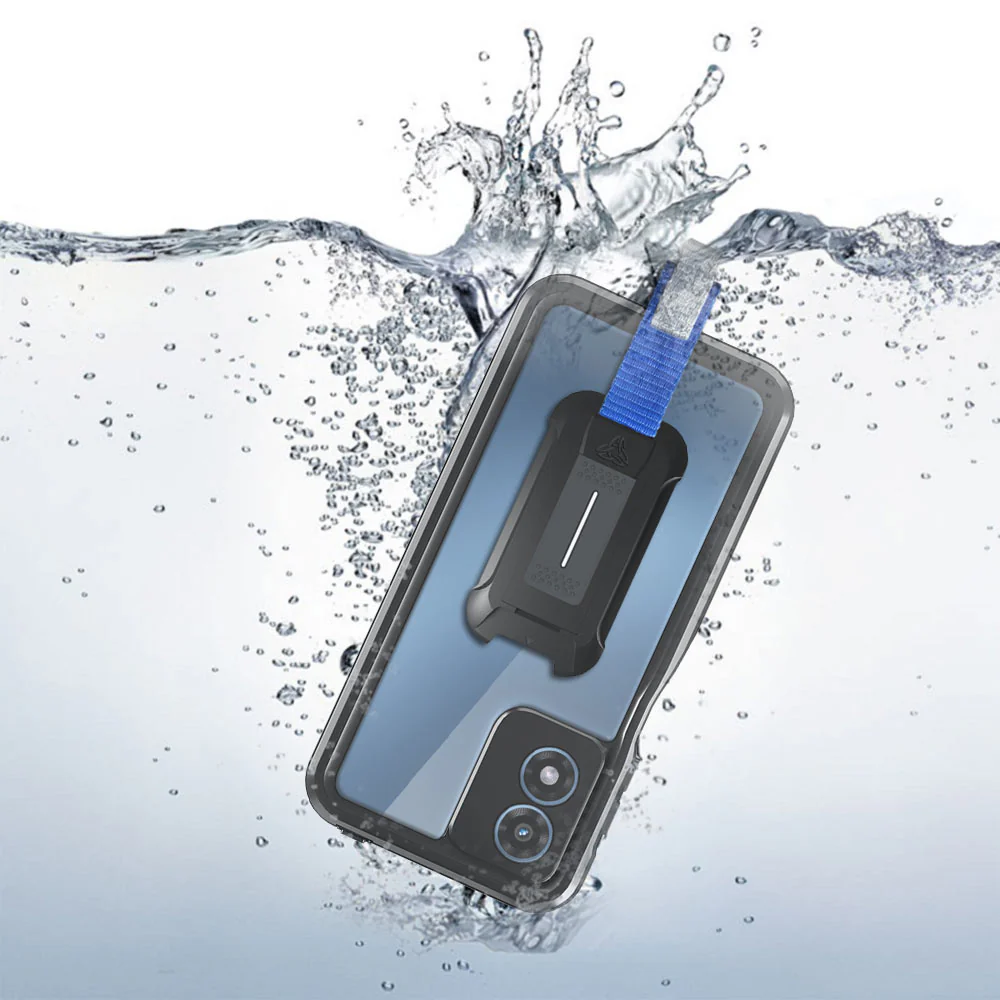 MX-MT24-GPY24 | Motorola Moto G Play (2024) Waterproof Case | IP68 shock & water proof Cover w/ X-Mount & Carabiner - Image 2
