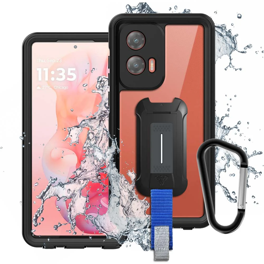 MX-MT24-STY24 | Motorola Moto G Stylus 5G (2024) Waterproof Case | IP68 shock & water proof Cover w/ X-Mount & Carabiner