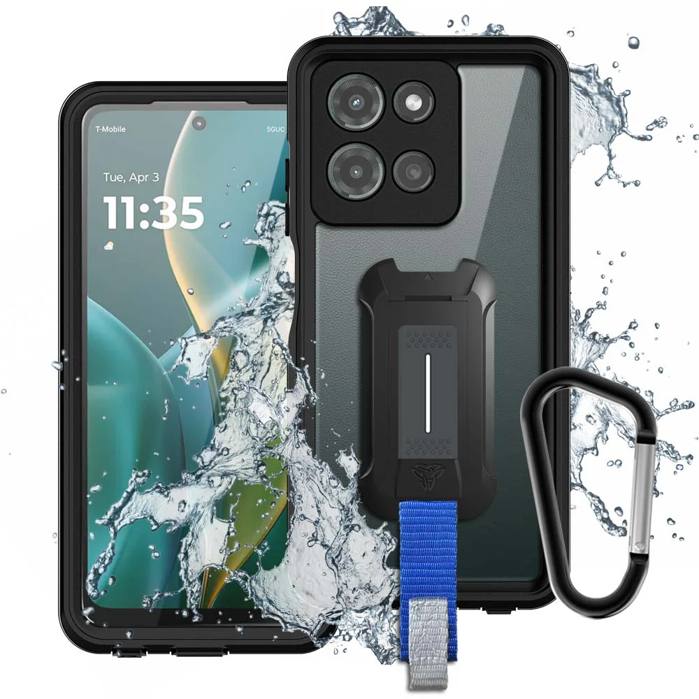 MX-MT25-G5G25 | Motorola Moto G (2025) / Moto G 5G (2025) Waterproof Case | IP68 shock & water proof Cover w/ X-Mount & Carabiner