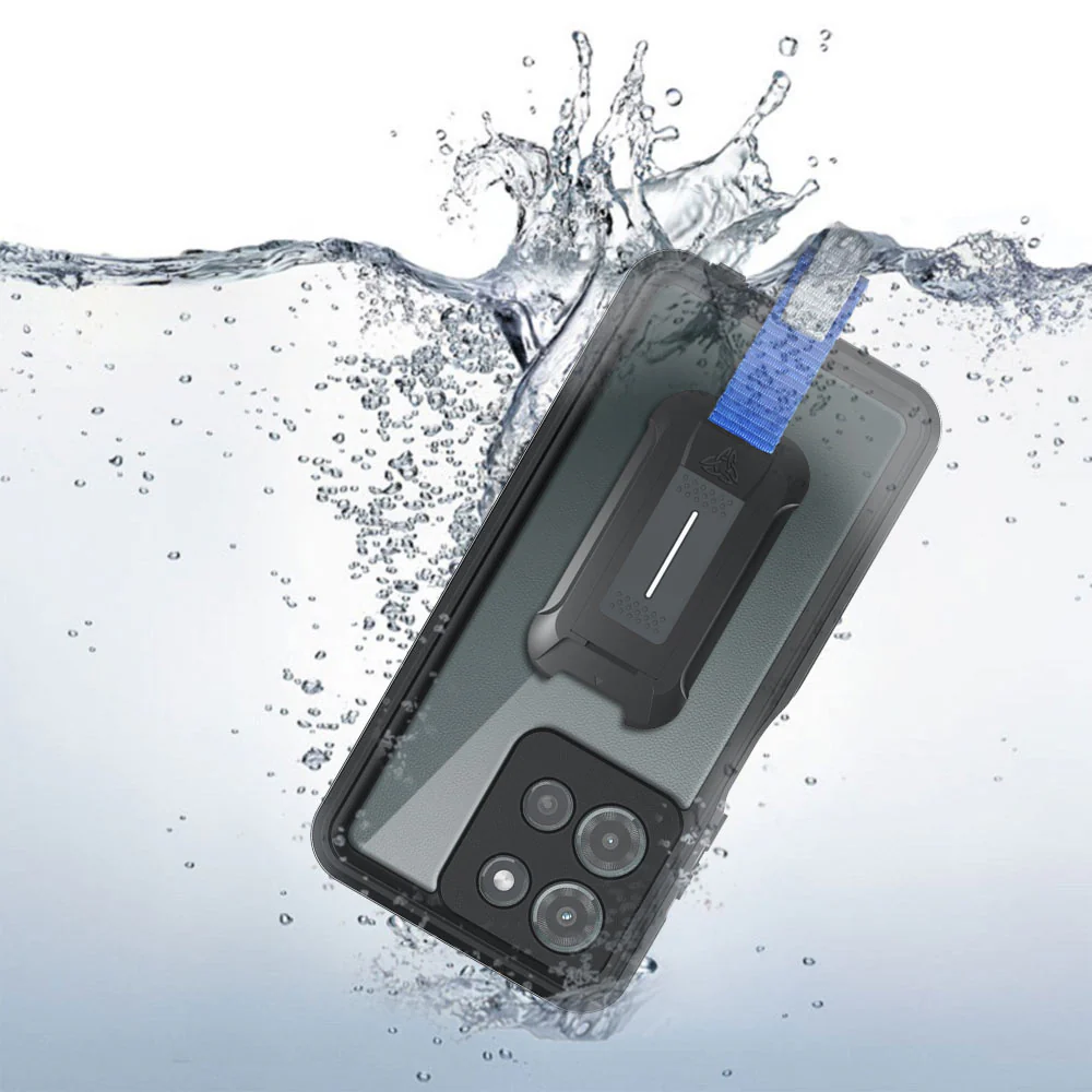 MX-MT25-G5G25 | Motorola Moto G (2025) / Moto G 5G (2025) Waterproof Case | IP68 shock & water proof Cover w/ X-Mount & Carabiner - Image 8