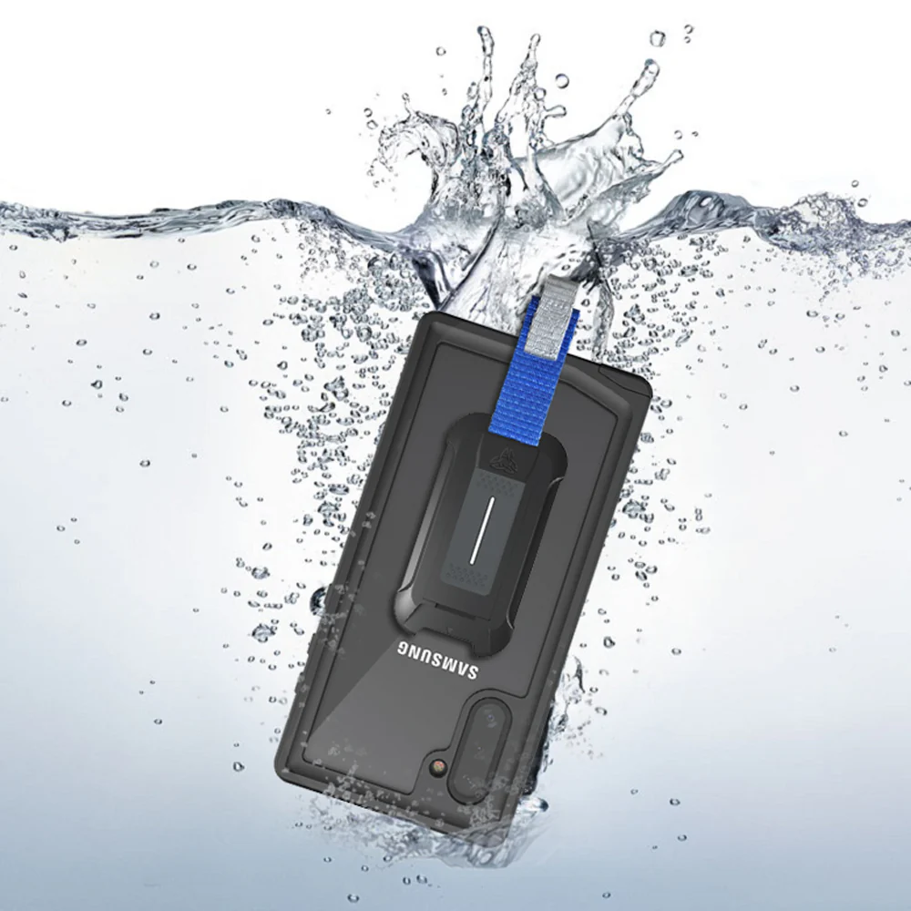 MX-N10-BK | Samsung Galaxy Note10 Waterproof Case | IP68 shock & water proof Cover w/ X-Mount & Carabiner - Image 10