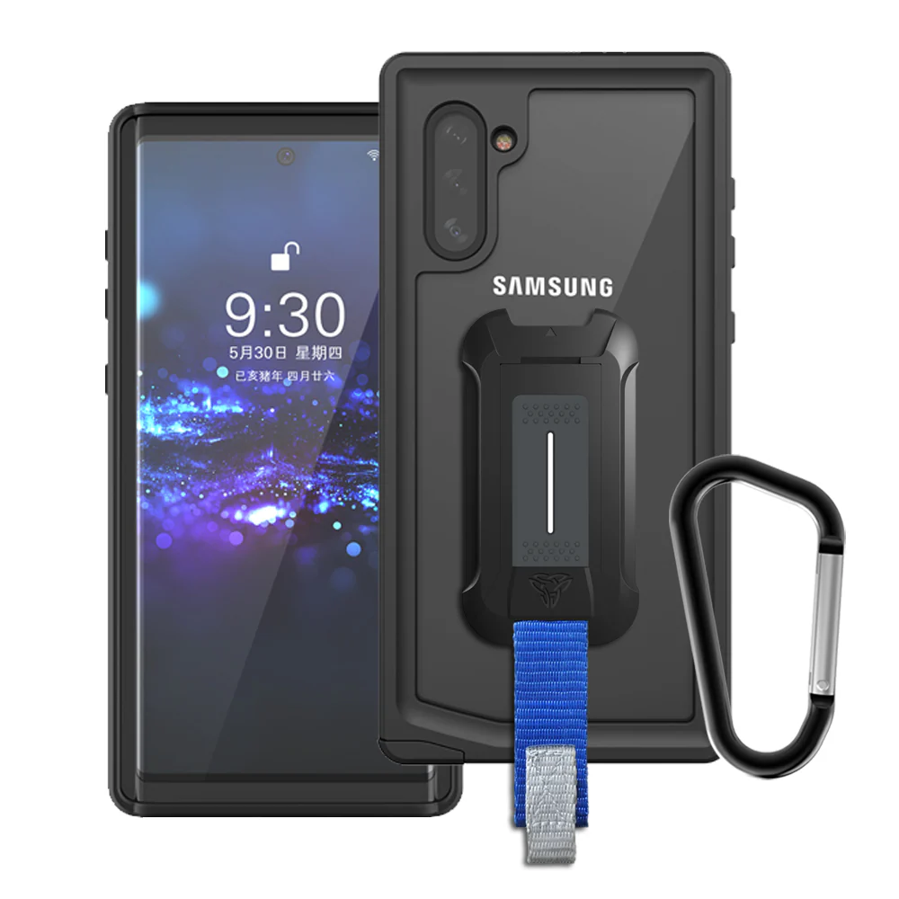 MX-N10-BK | Samsung Galaxy Note10 Waterproof Case | IP68 shock & water proof Cover w/ X-Mount & Carabiner - Image 7
