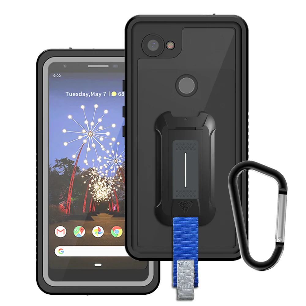 MX-PX3A | Google Pixel 3a Waterproof Case | IP68 shock & water proof Cover w/ X-Mount & Carabiner - Image 7